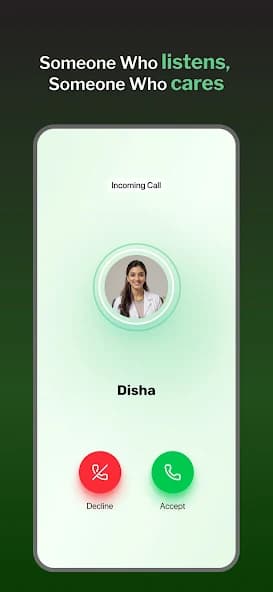 Disha follow-up call shown in the Curelink app listing
